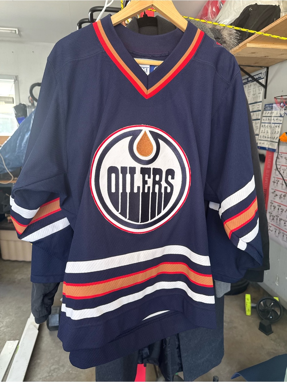 CCM Oilers Vintage Hockey Jersey